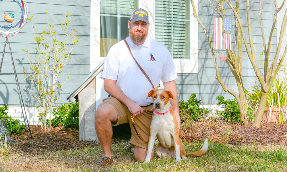 Warrior, Jeff and Service Dog, Holly